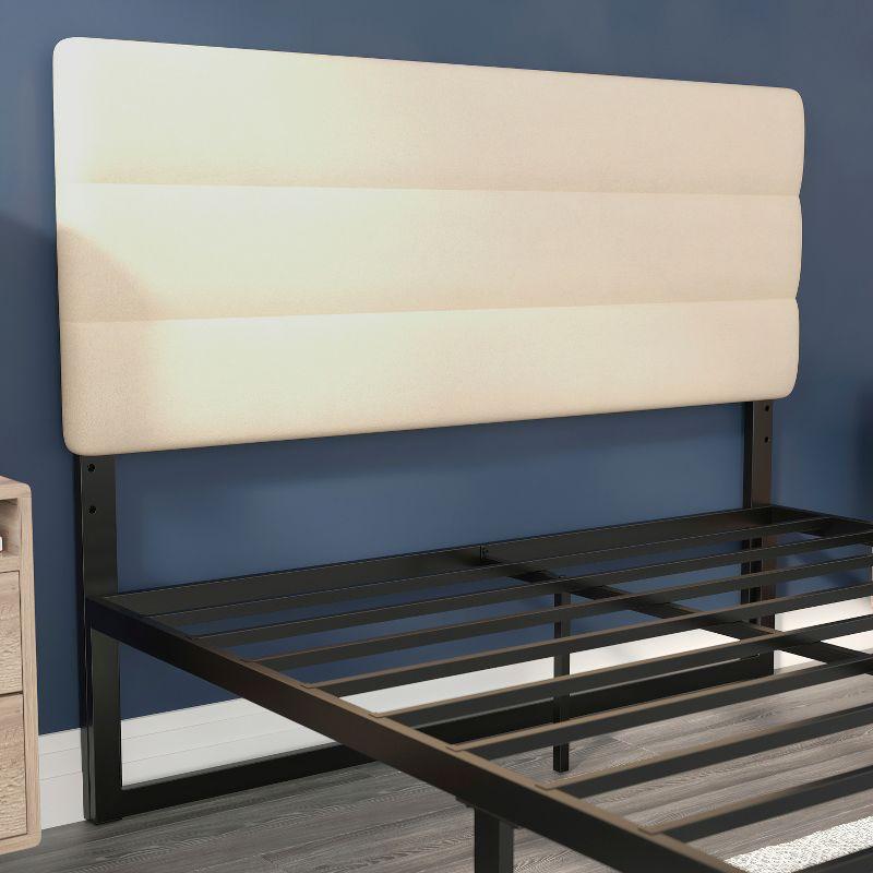 Flash Furniture Paxton Channel Stitched Upholstered Headboard, Adjustable Height from  44.5" to 57.25"