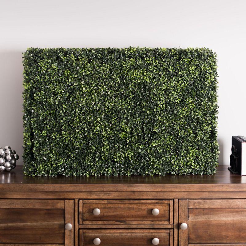 Vickerman 36" Artificial Green Boxwood Hedge for Outdoor Use