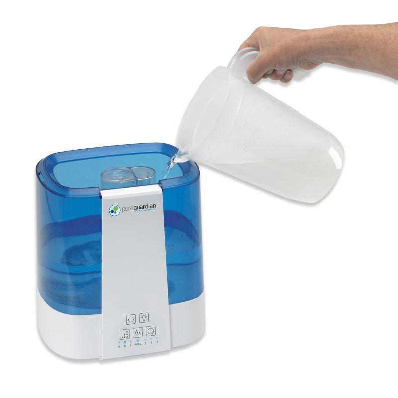 Pure Guardian Blue and White Ultrasonic Cool and Warm Mist Humidifier