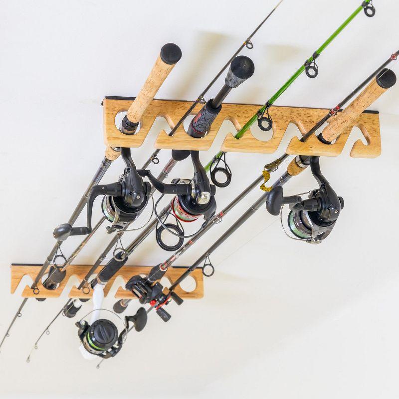 StoreYourBoard Stillwater Fishing Pole Storage Rack | Holds up to 8 Rods