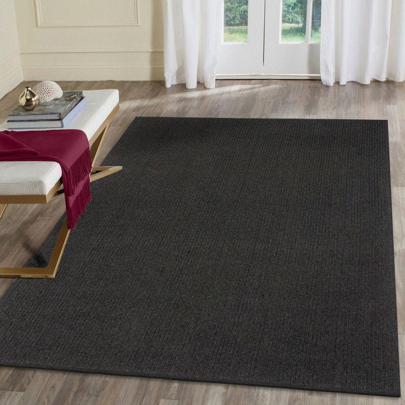 Liora Manne Calais Solid Indoor/Outdoor Rug Charcoal 5' x 7'6"