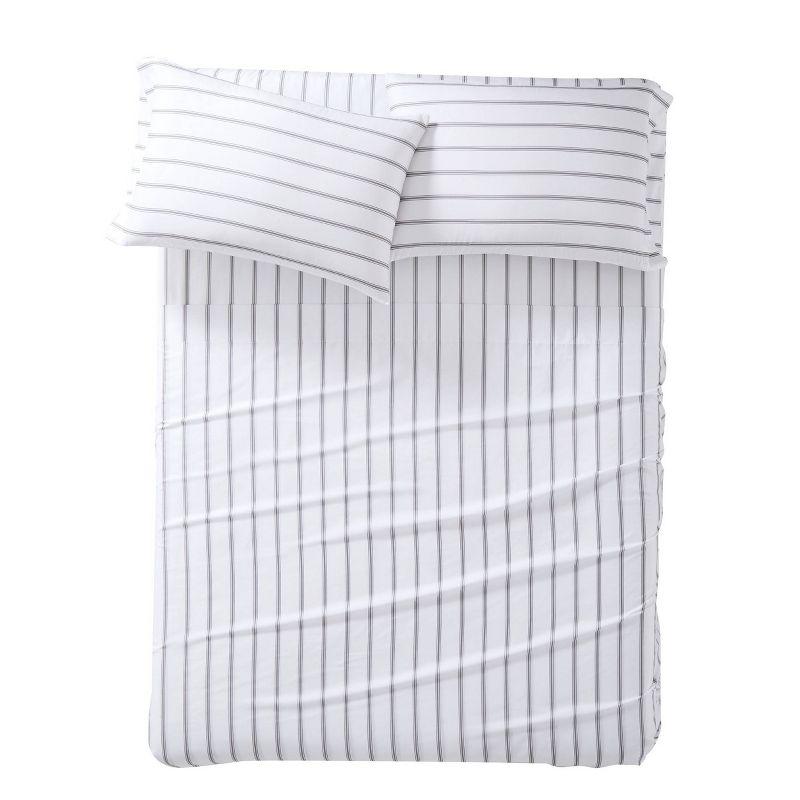 Truly Soft Ticking Stripe Microfiber Plaid Sheet Set