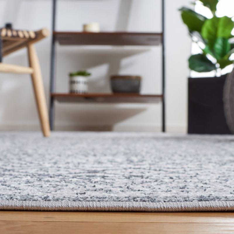 Abstract Gray Synthetic 79" Square Easy-Care Rug