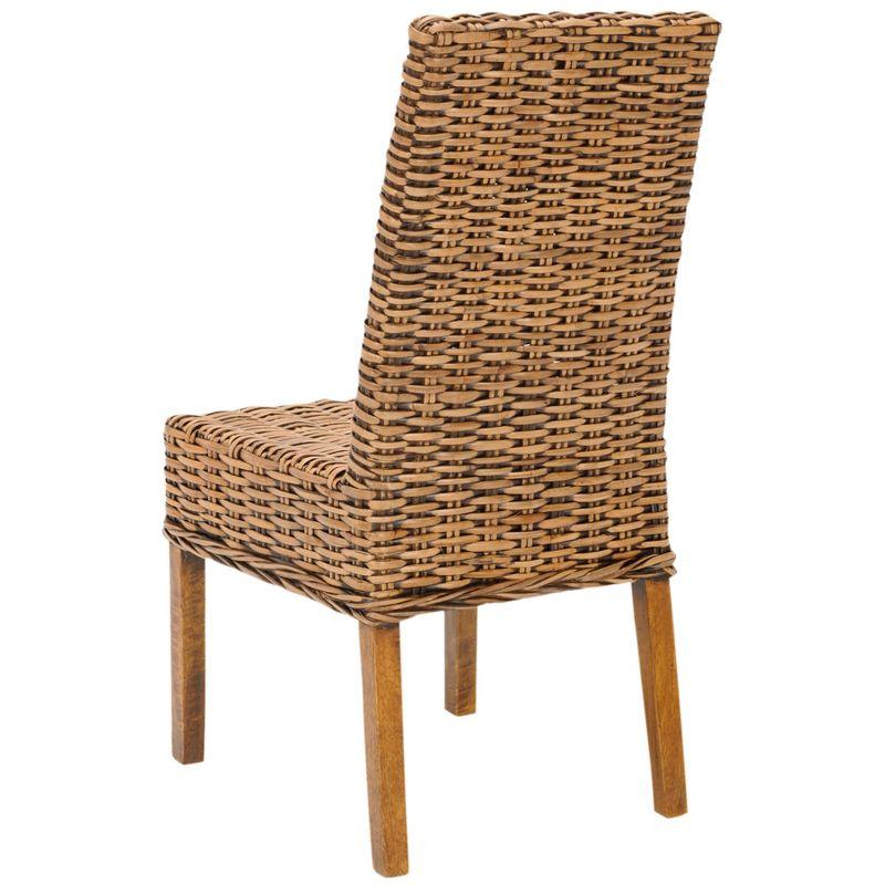 Sanibel 18"H Rattan Side Chair (Set of 2) - Brown - Safavieh
