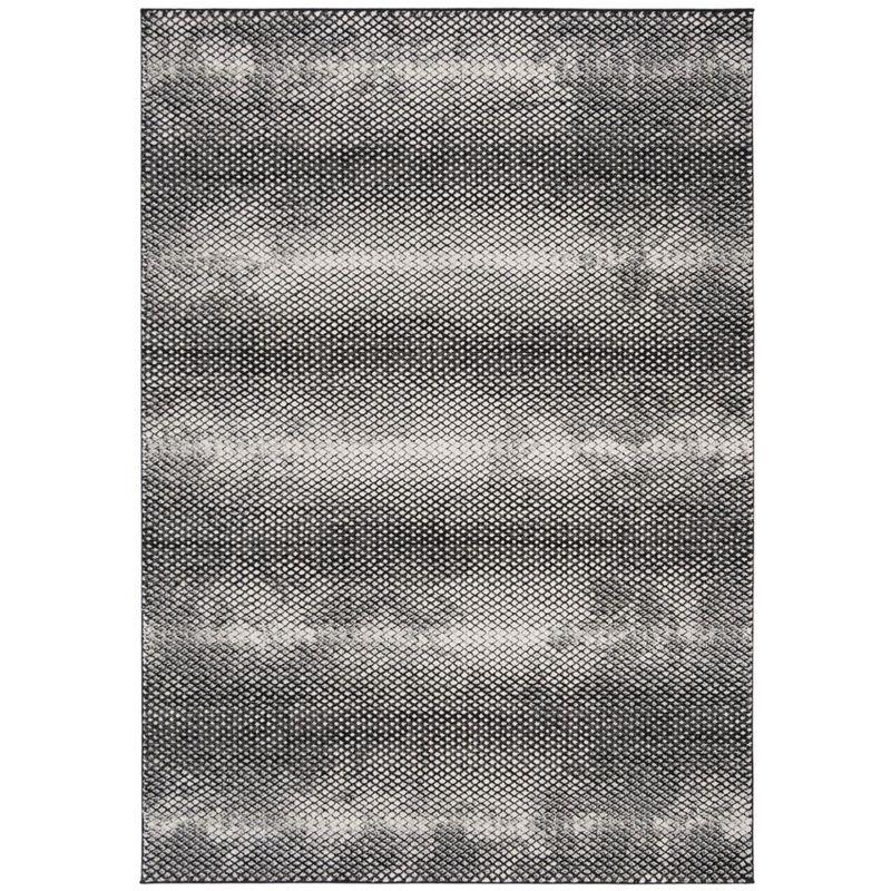 Lurex LUR186 Power Loomed Area Rug - Black/Ivory - 4'x6' - Safavieh