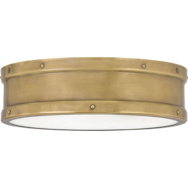 Elegant Gold LED Flush Mount Ceiling Light with Etched Diffuser