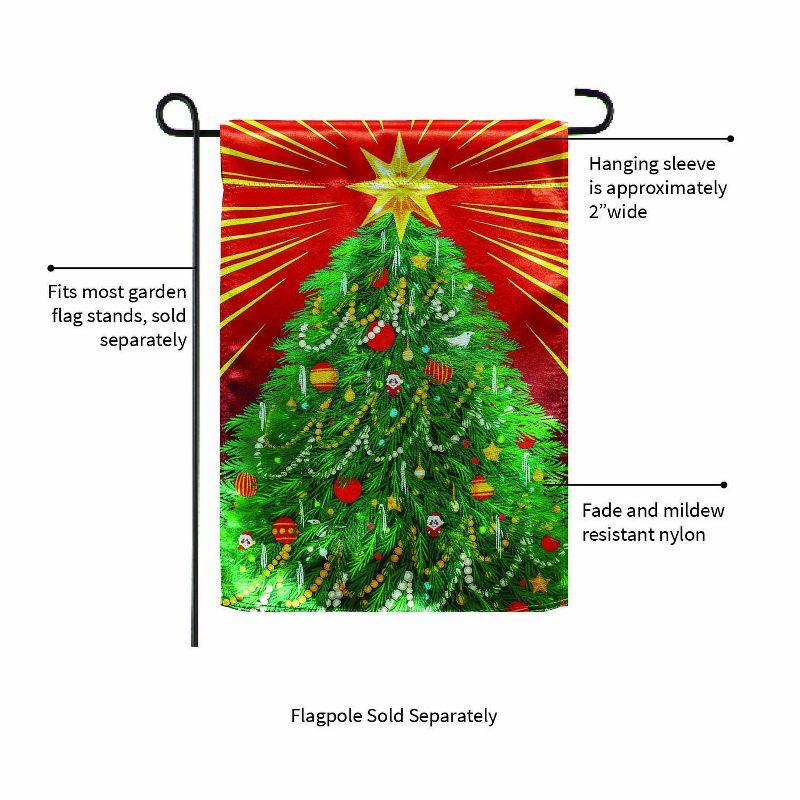 Evergreen Classic Christmas Tree Lustre Garden Flag 12 x 18 Inches Indoor Outdoor Decor