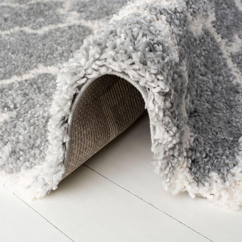 Fontana Shag 800 FNT818 Power Loomed Indoor Area Rug - Grey/Cream - 5'3"x5'3" - Safavieh