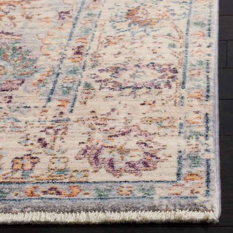 Illusion ILL710 Power Loomed Runner Rug - Light Grey/Cream - 2'3"x8' - Safavieh