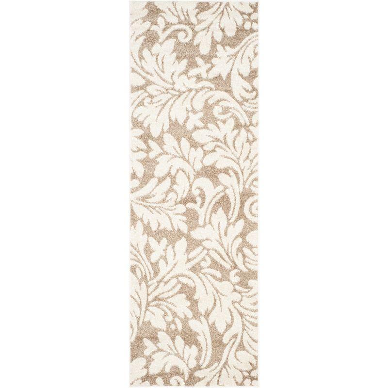 Amherst AMT425 Power Loomed Indoor Runner Rug - Wheat/Beige - 2'3"x13' - Safavieh