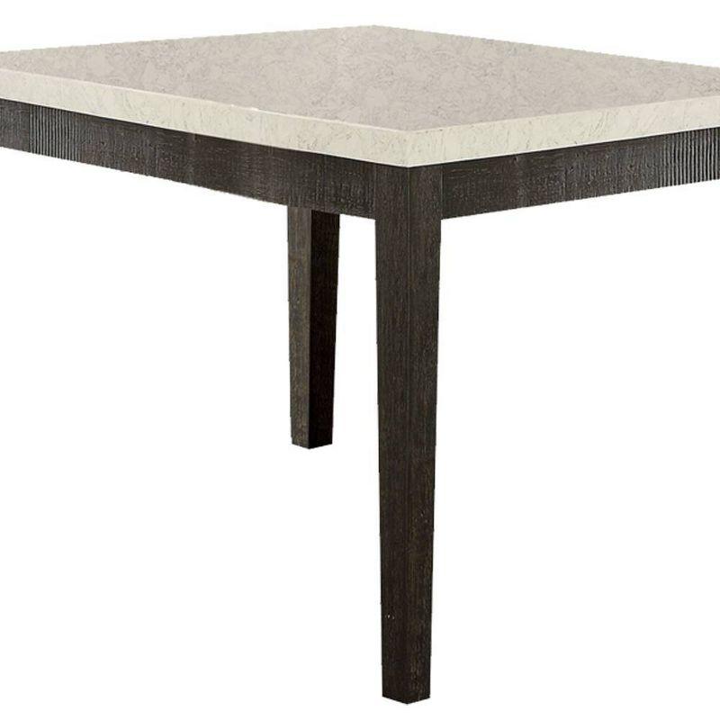 54" Nolan Accent Table White Marble/Salvage Dark Oak - Acme Furniture