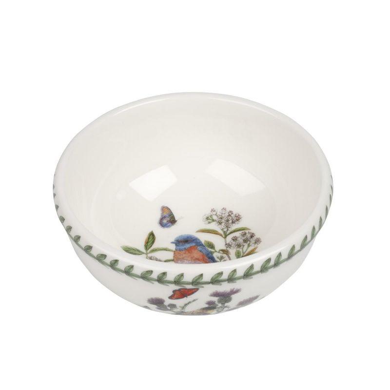 Portmeirion Botanic Garden Birds Individual Fruit Salad Bowl, Set of 6, Made in England - Assorted Bird Motifs,5.5 Inch