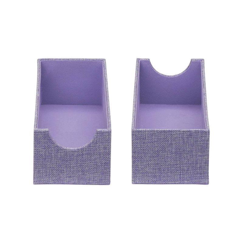 Household Essentials Set of 2 Narrow Drawer Trays Iris Heather