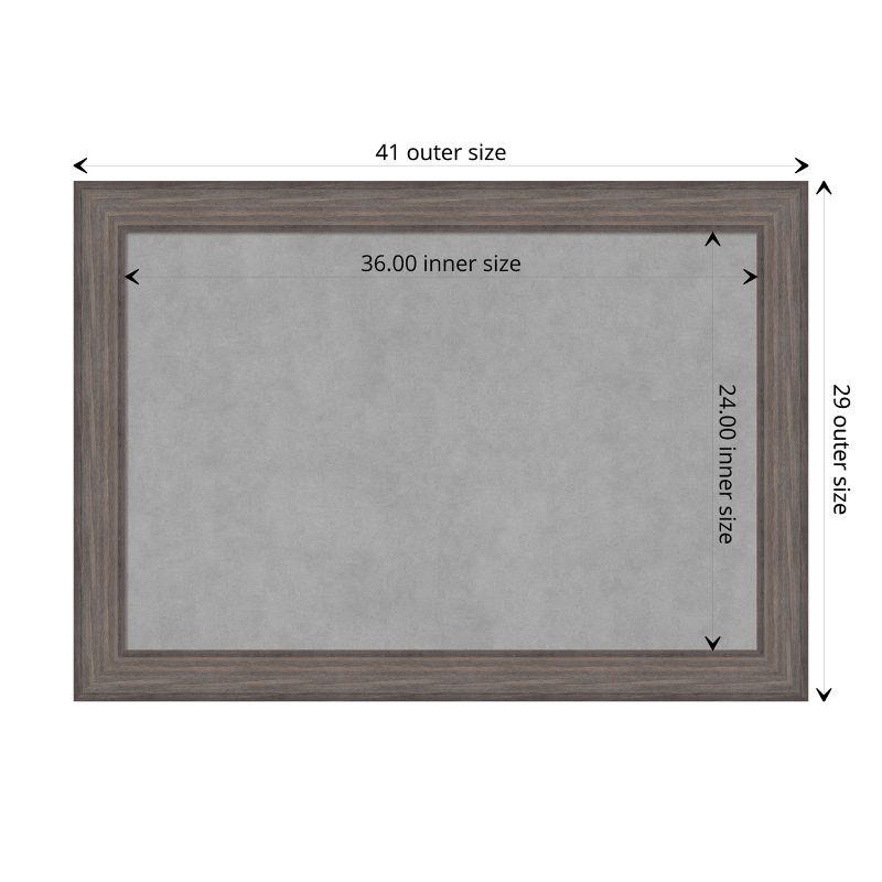 Barnwood Framed Magnetic Board with Steel Surface, 36" x 24"