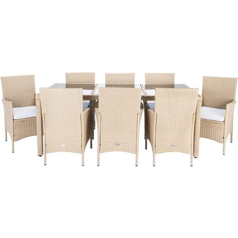 Safavieh Hailee 8 - Person Rectangular Outdoor Dining Set with Cushions