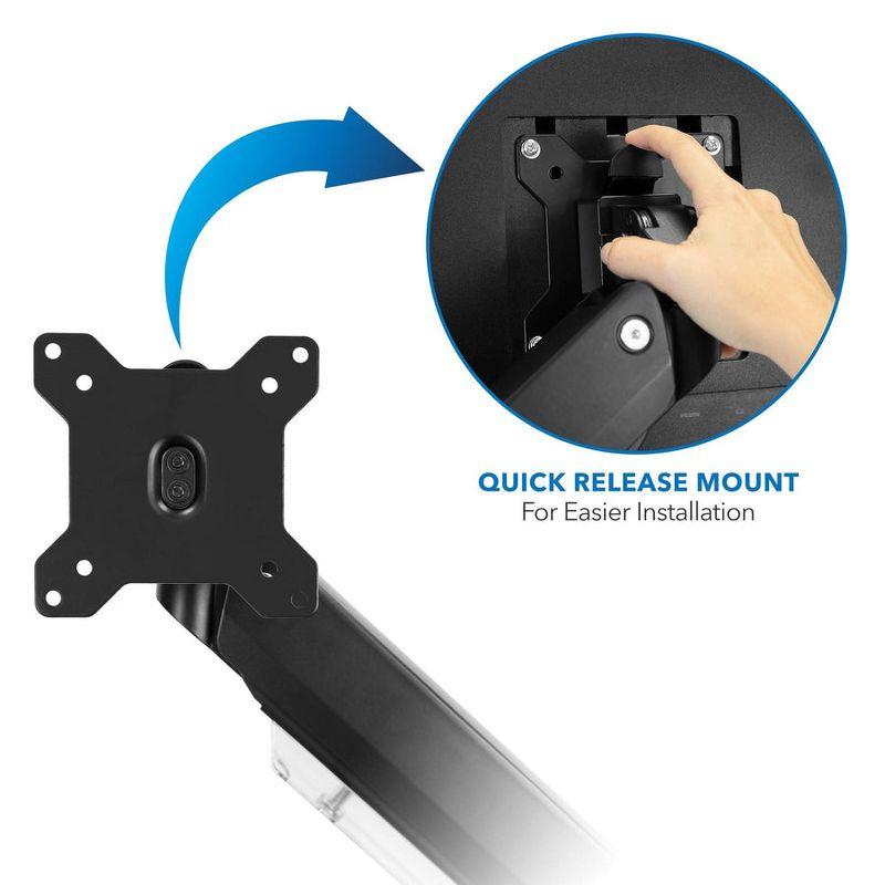 Mount-It! Full Motion Articulating Heavy Duty Dual Monitor Desk Mount w/ USB 3.0 Ports Fit 17-35 in, 33 Lbs. Capacity Per Arm w/ Adjustable Gas Spring