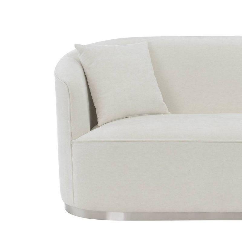 Acme Furniture 64" Odette Sofa Beige Chenille : Classic Loveseat, 2 Pillows, No Assembly Required