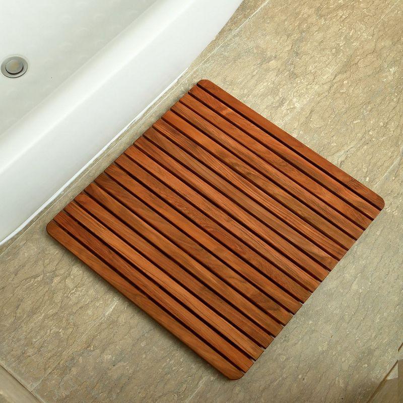 Nordic Teak 24" x 24" Oiled Shower and Bath Mat