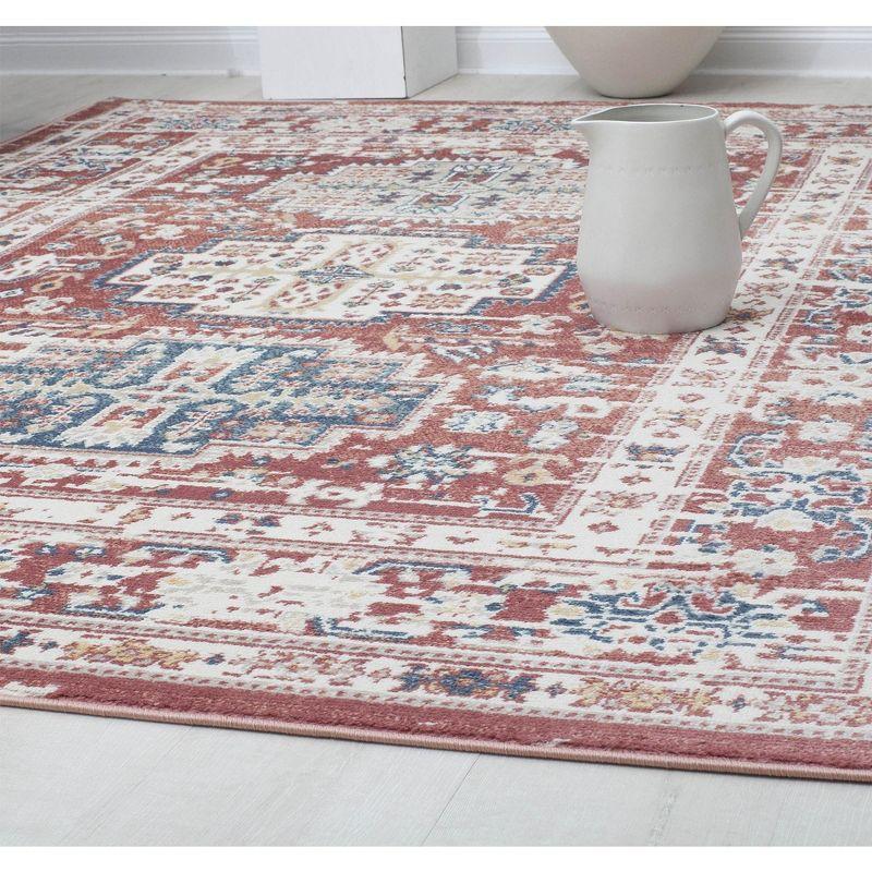 Cardinal Sundara Chili Red Synthetic 2'6"x4' Area Rug