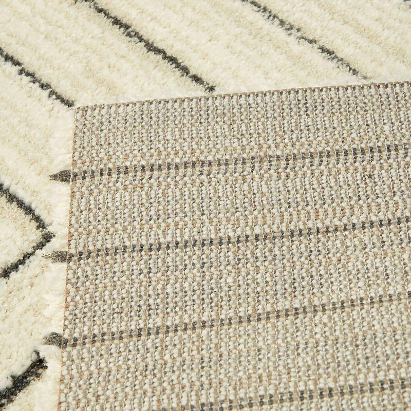 Balta Rugs 5'3"x7' Carmody Transitional Geometric Rug Cream: Off-White, Medium Pile, Indoor, Fade & Stain-Resistant