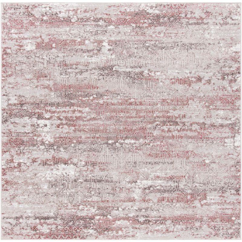 Meadow 500 MDW585 Power Loomed Indoor Area Rug - Beige/Pink - 5'x5' - Safavieh
