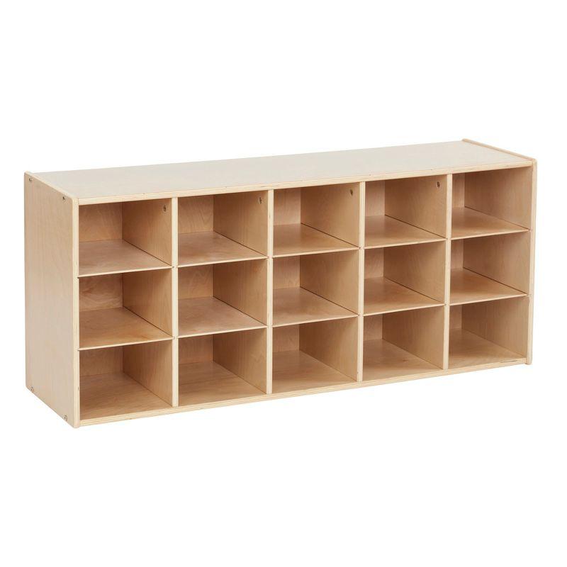 ECR4Kids Streamline 15 Cubby Tray Storage Cabinet, 3x5