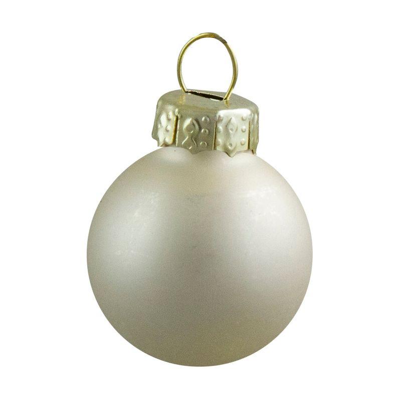 Northlight 24ct Shiny and Matte Champagne Gold Glass Ball Christmas Ornaments 1" (25mm)