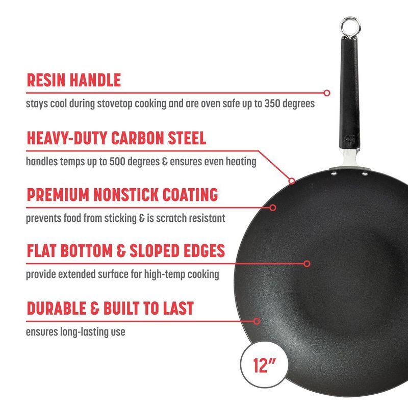 JOYCE CHEN Enameled Cast Iron Non-Stick 12'' Frying Pan