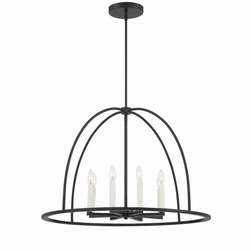 Crystorama Lighting Abbott 8 - Light Chandelier in  Black