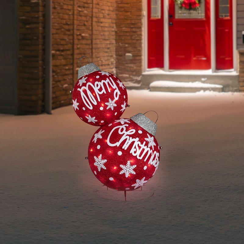 Northlight Seasonal Stacked Ornament Balls Outdoor Christmas Decoration Lights