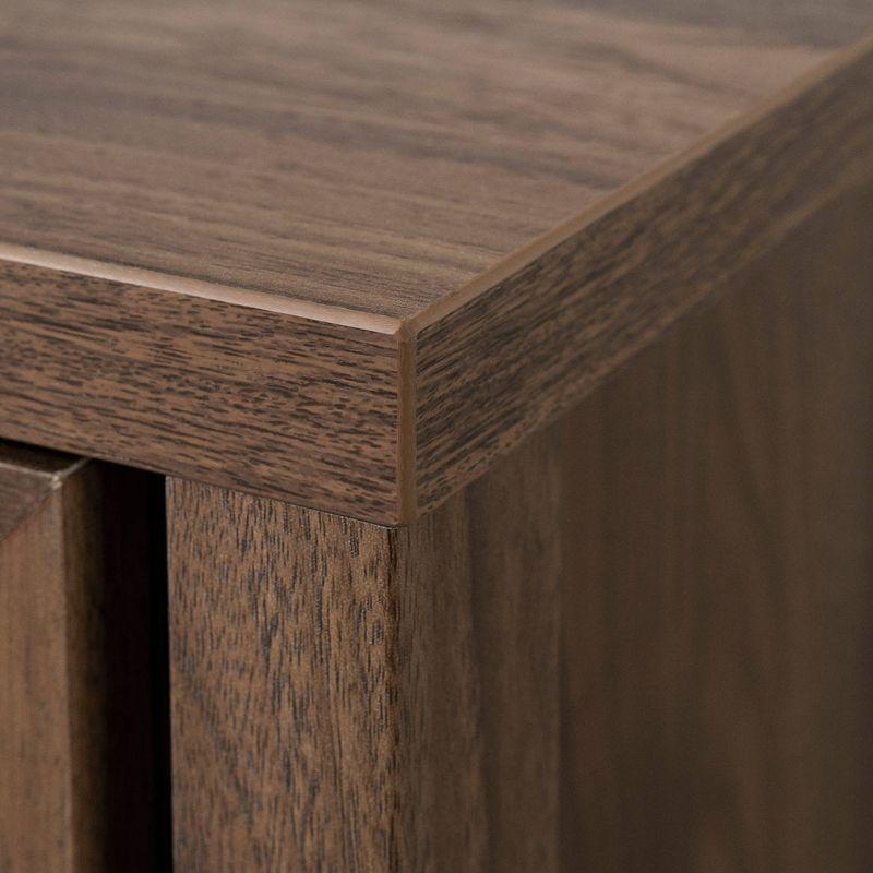 Natural Walnut 2-Drawer Lockable Lateral File Cabinet