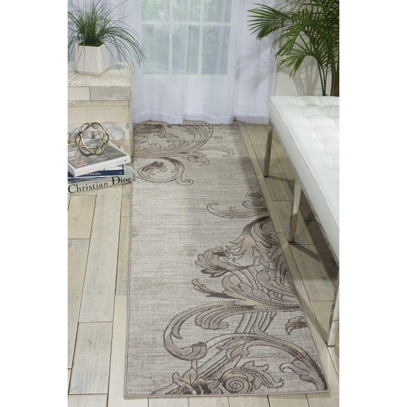 Nourison Maxell Graphite Area Rug MAE05 2'2" x 7'6"