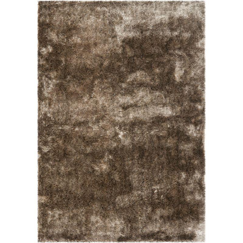 Sable Elegance 8' x 10' Hand-Tufted Wool Shag Area Rug