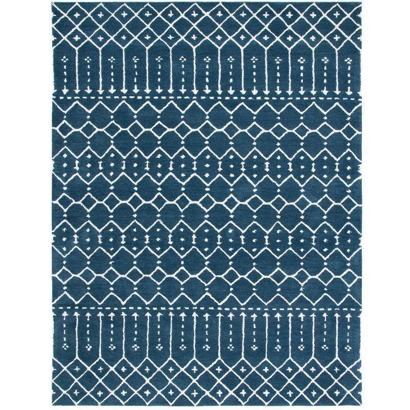 Himalaya HIM903 Handmade Area Rug - 9'x12' - Navy/Ivory - Safavieh