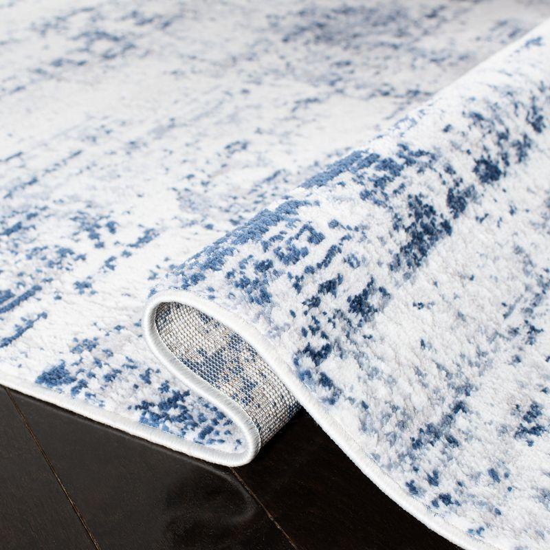 Amelia ALA700 Power Loomed Area Rug - Ivory/Navy - 6'7"x6'7" - Safavieh.