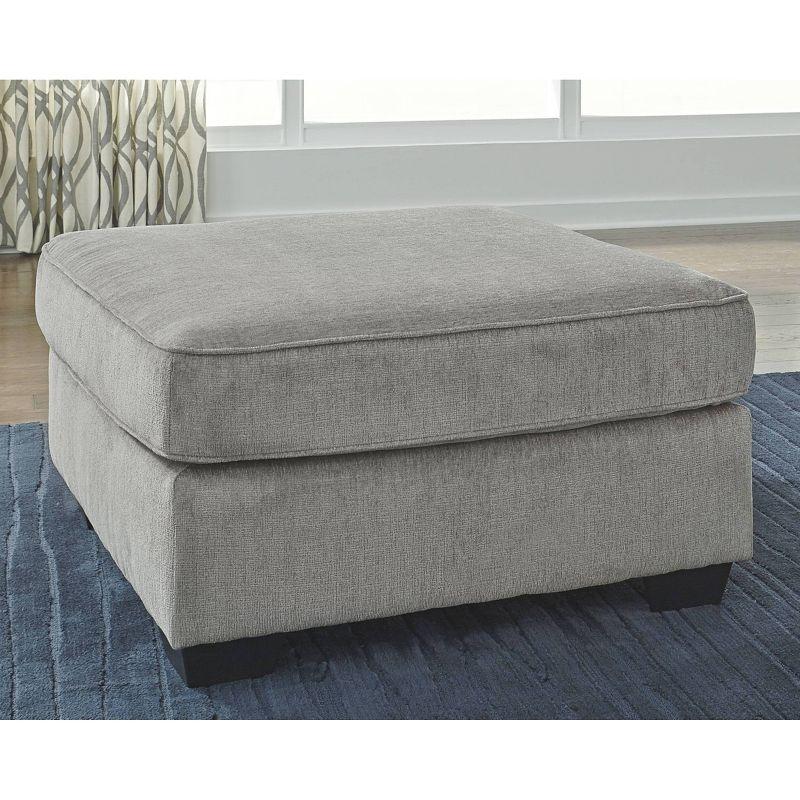 Altari Gray Chenille Oversized Accent Ottoman