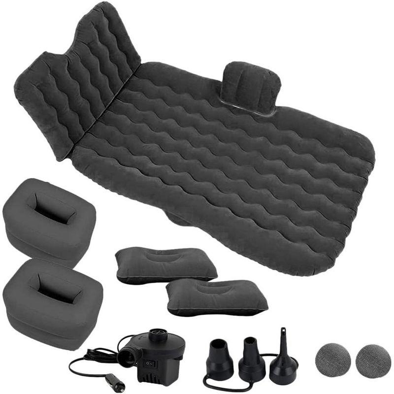 King Size Black PVC Inflatable Car Mattress with Pump