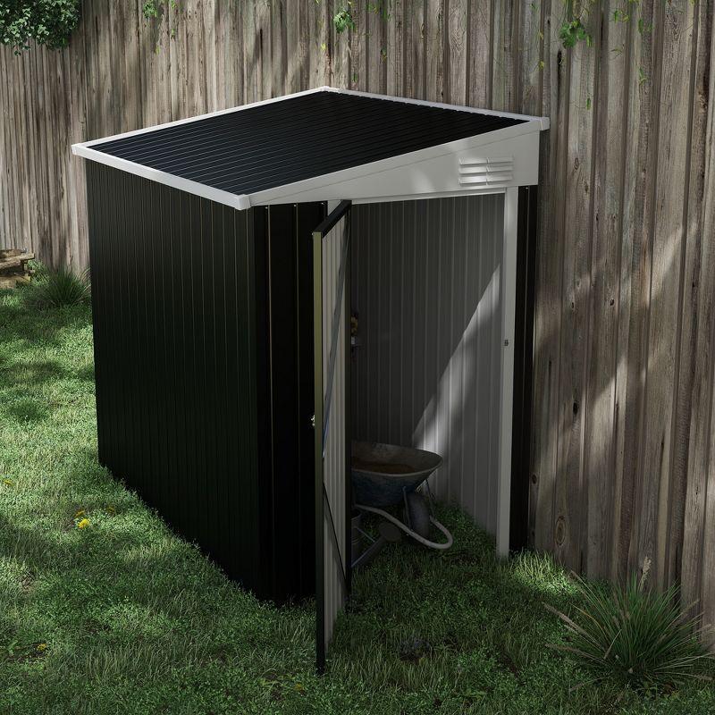 Outsunny Metal Lean-to Storage Shed