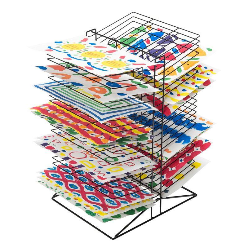 Sax All-Steel Double Sided Wire Drying Rack for Arts and Crafts and Storage, Black, 50 Shelves, 17-1/2 x 20 x 30-3/4 Inches