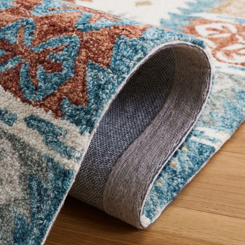 Micro-Loop MLP475 Hand Tufted Indoor Area Rug - Ivory/Blue - 8'x10' - Safavieh