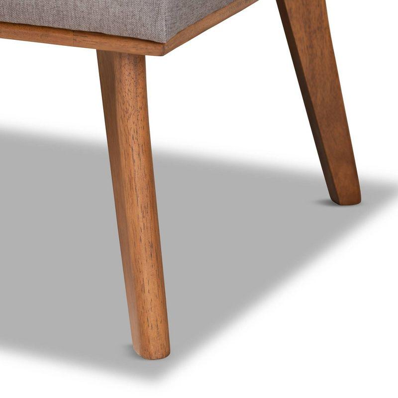 5pc Odessa Mid-Century Modern Dining Set: Corner Bench, Chairs & Table - Baxton Studio