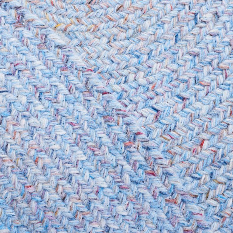 Braided BRD804 Hand Woven Area Rug - Light Blue/Red - 3' round - Safavieh.