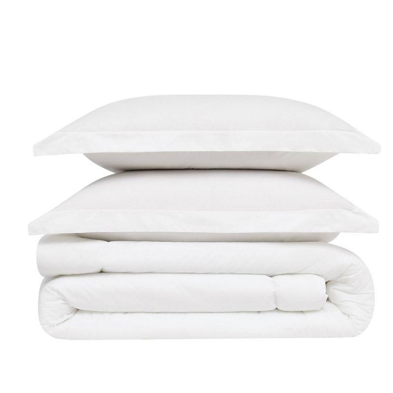 Brooklyn Loom 3pc Full/Queen Percale Comforter Set White