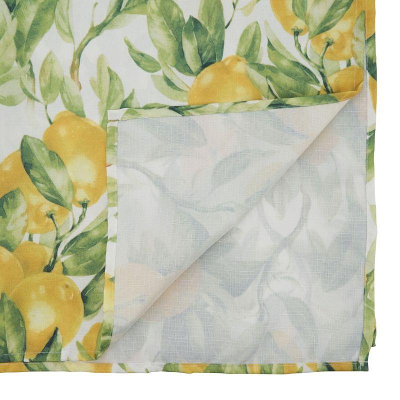 Saro Lifestyle Casual Tablecloth With Printed Lemon Design