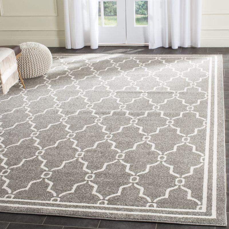 Amherst AMT414 Power Loomed Indoor Area Rug - Dark Grey/Beige - 8'x10' - Safavieh