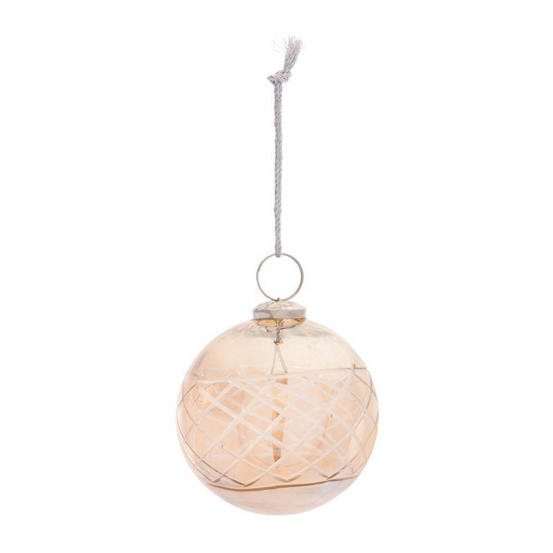 Melrose Etched Glass Ball Ornament (Set of 6)