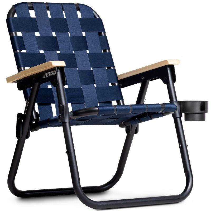 GoSports GoSports Outdoors WOVN Premium Beach & Camping Chair - Folding Backpack Chair for Adults