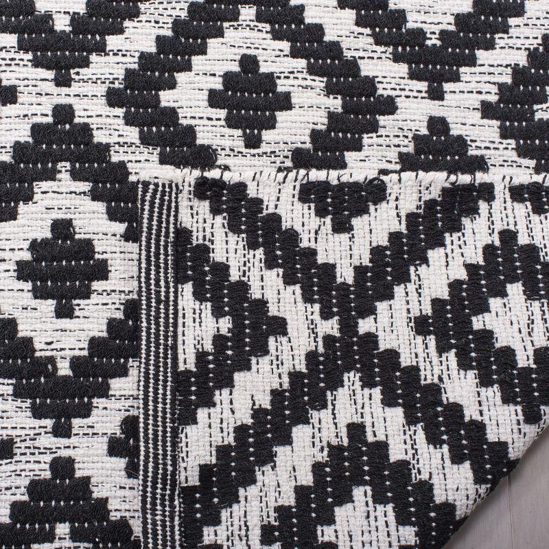 Montauk Black and Ivory Wool Cotton 8' x 10' Area Rug