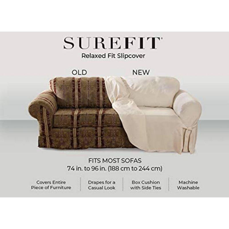 Soft Suede Loveseat Slipcover Chocolate - Sure Fit: Stretch Fit Polyester & Spandex, Indoor Use, Zipper Closure