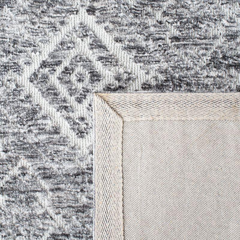 Gray Hand-Tufted Wool and Synthetic 4' x 6' Area Rug